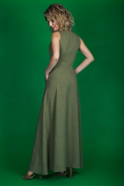 Платье Euromoda 100 хаки - фото 3