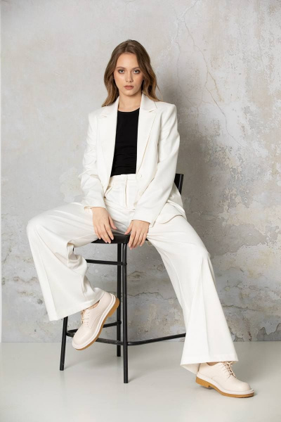 Брюки, жакет Rivoli 8015+5107 молоко - фото 2