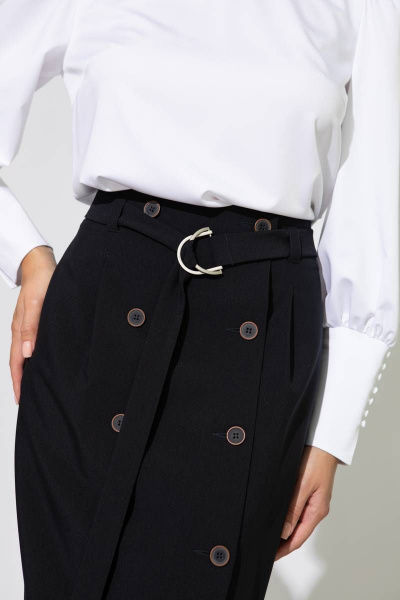 Юбка прямого силуэта на подплечике и складками для делового стиля Femme & Devur 60166 1.36F(170) - фото 2