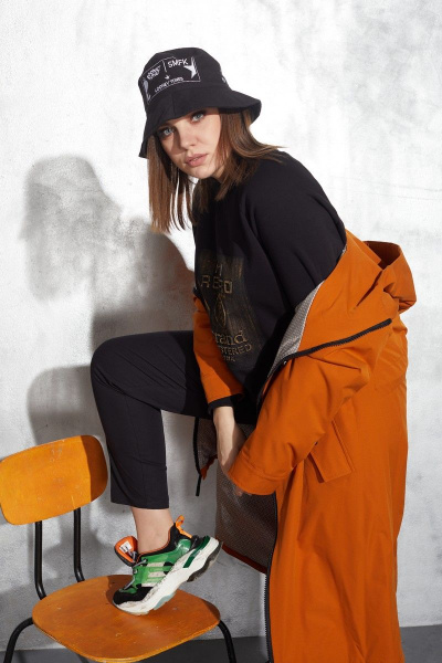 Плащ Runella 1466 морковный - фото 14