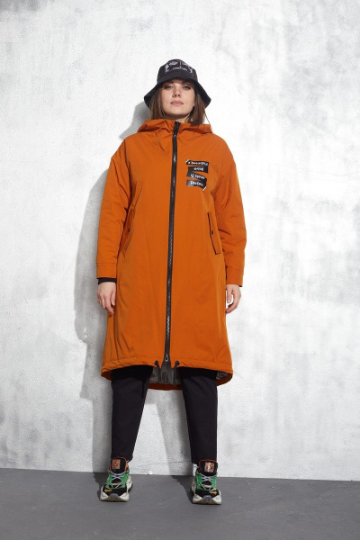 Плащ Runella 1466 морковный - фото 6