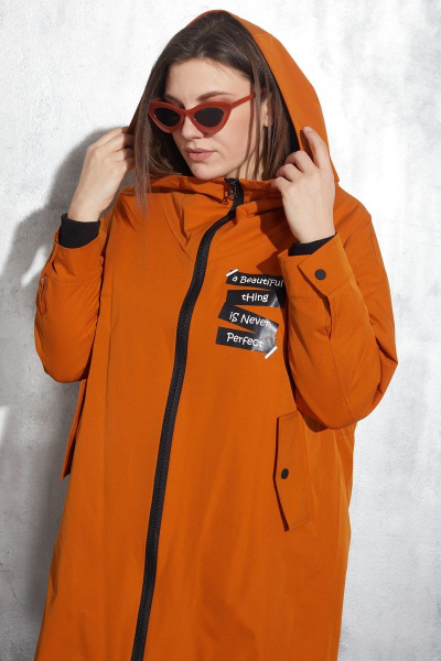 Плащ Runella 1466 морковный - фото 3