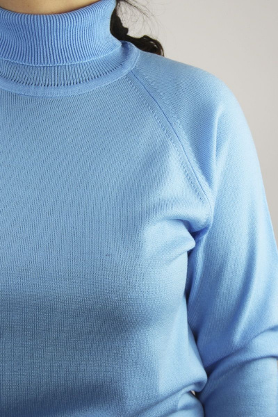 Демисезонный голубой свитер с высоким воротником реглан Полесье С3433-17 7С1582-Д43 158,164 перванш - фото 3