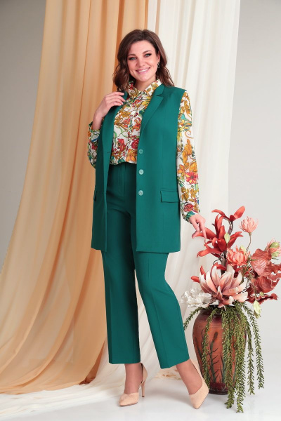 Блуза, брюки, жилет Ивелта плюс 3631 - фото 1