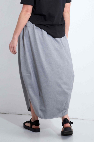 Юбка бохо с карманами из трикотажа SOVA 11150Ю серый - фото 4