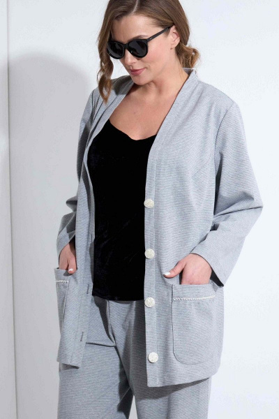 Брюки, кардиган SOVA 11177 серый - фото 2