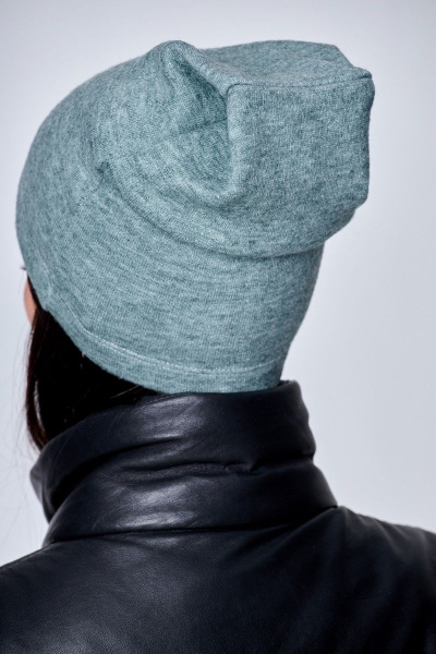 Демисезонные трикотажные шапки зеленая и розовая Anelli 1095 зеленый - фото 3