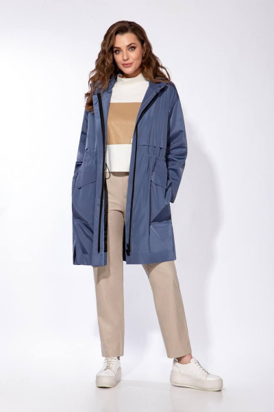 Плащ Olegran 3783 голубой - фото 3