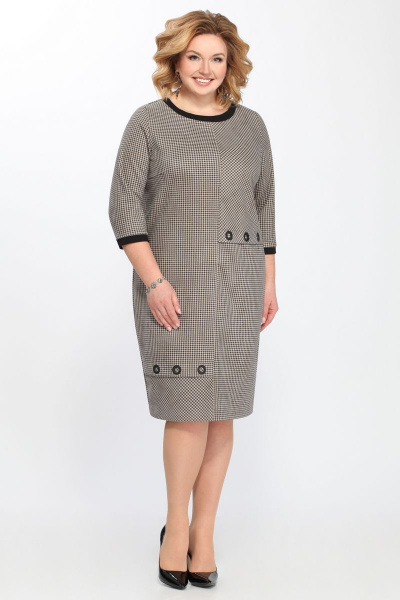 Платье прямого силуэта с ассимметричным декором из текстиля Matini 3.1234 - фото 1