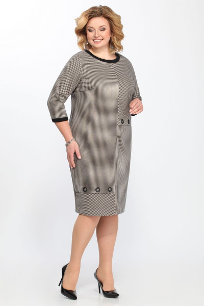 Платье прямого силуэта с ассимметричным декором из текстиля Matini 3.1234 - фото 3