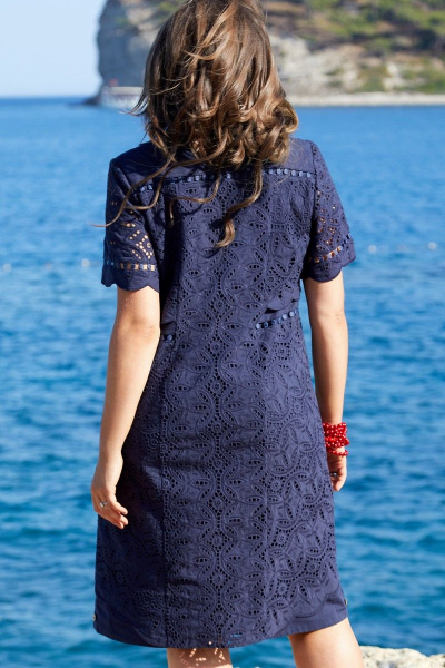 Платье Vittoria Queen 15133 темно-синий - фото 3