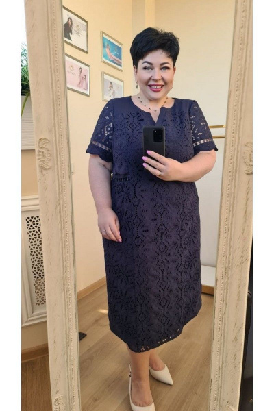 Платье Vittoria Queen 15133 темно-синий - фото 5