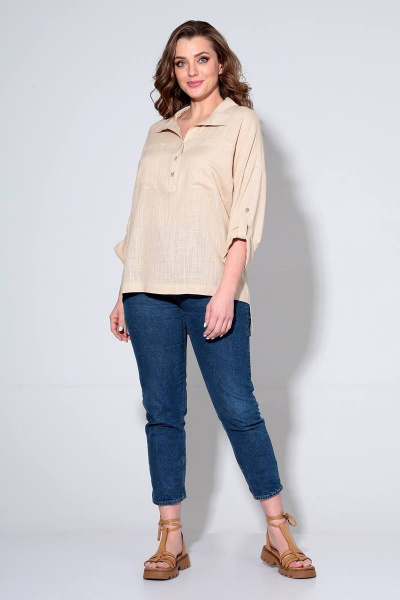 Блуза Liona Style 830 бежевый - фото 3