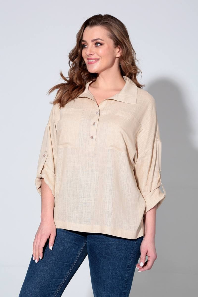 Блуза Liona Style 830 бежевый - фото 1