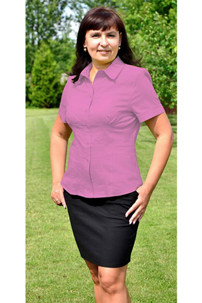 Деловая блуза из хлопка с длинным рукавом Таир-Гранд 6289-2 клевер - фото 1