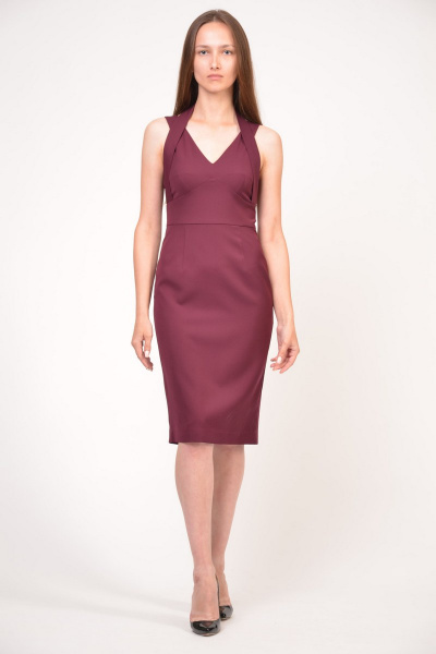 Платье летнее из вискозы с идеальной посадкой Domna 423(164) винный - фото 3