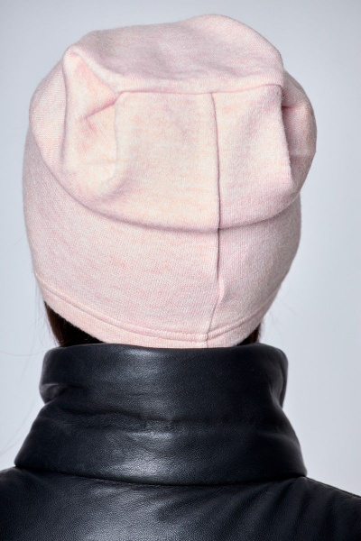 Демисезонная трикотажная шапка розовая и зеленая Anelli 1095 розовый - фото 4