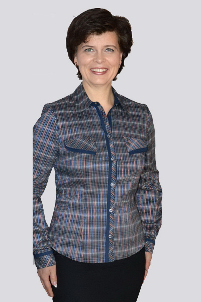 Блуза из хлопка с длинным рукавом для демисезонных дней Таир-Гранд 62153 клетка - фото 1