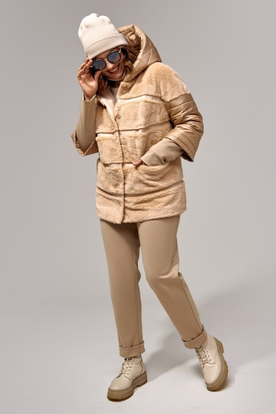 Куртка IVA 1360 бежевый - фото 4