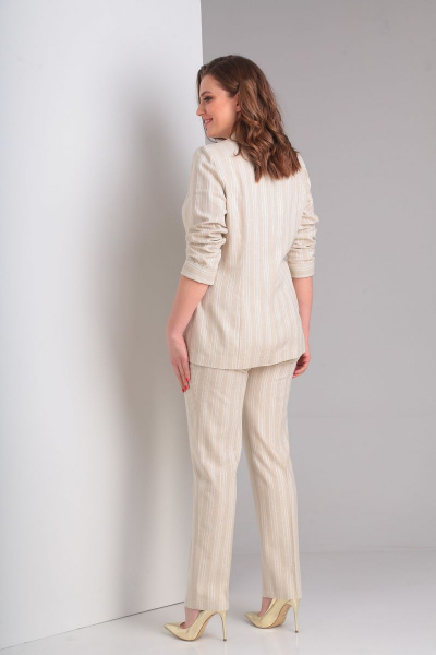 Брюки, жакет Диомант 1396 бежевый - фото 2