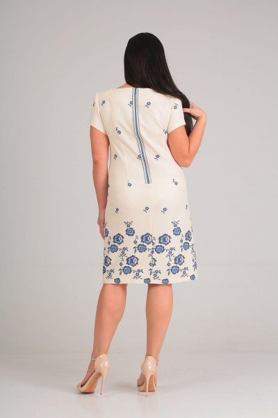 Демисезонное платье длиной 96 см, бежевое и женственное Grace for you 120 - фото 2