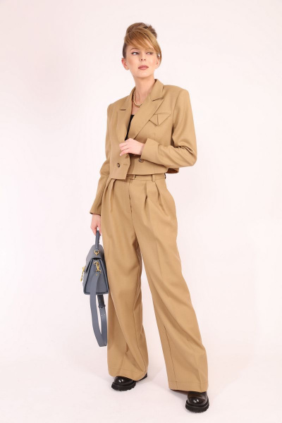 Объемные брюки палаццо с стрелками из текстиля LM КТ4014 - фото 4