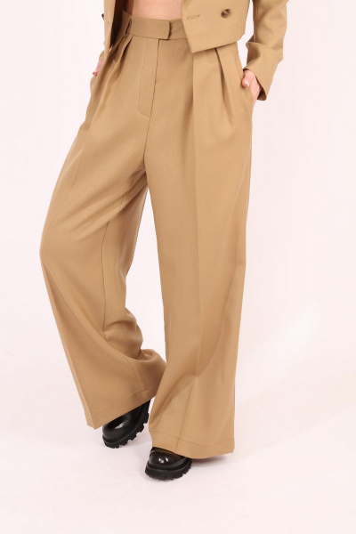 Объемные брюки палаццо с стрелками из текстиля LM КТ4014 - фото 3