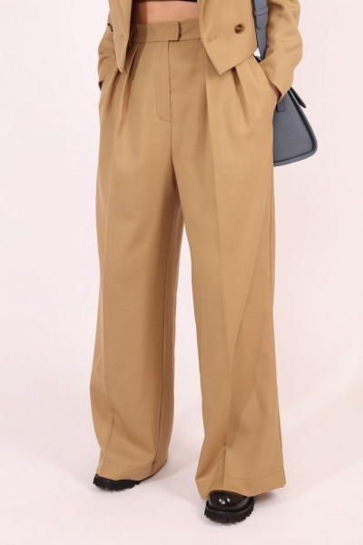 Объемные брюки палаццо с стрелками из текстиля LM КТ4014 - фото 1