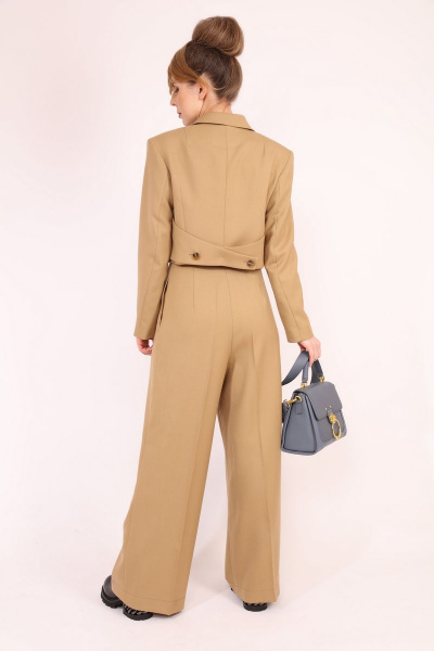 Деловой костюм 2-ка: укороченный жакет и брюки палаццо LM КТ4041 - фото 6