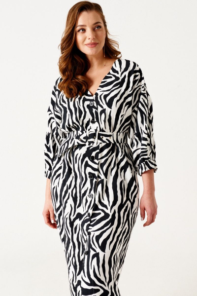 Платье ELLETTO 1885 черно-белый - фото 10