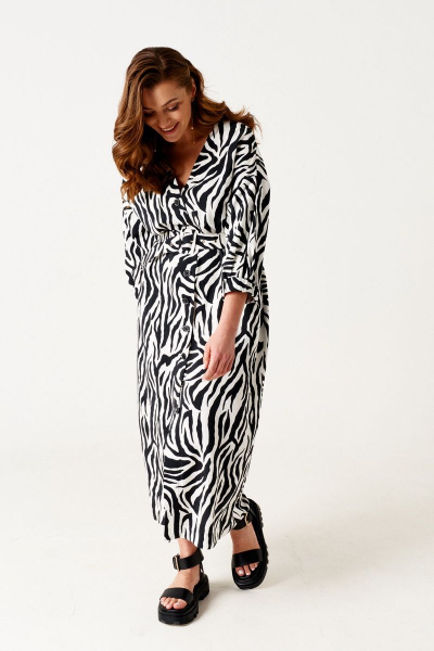 Платье ELLETTO 1885 черно-белый - фото 8