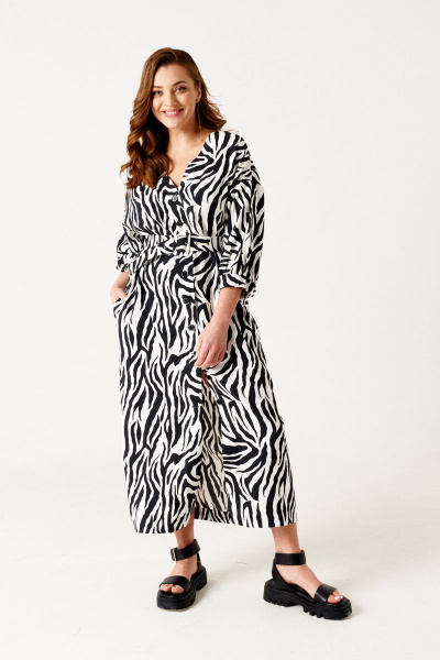 Платье ELLETTO 1885 черно-белый - фото 7