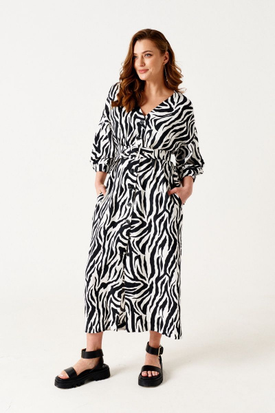 Платье ELLETTO 1885 черно-белый - фото 6