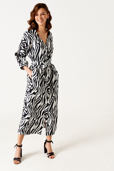 Платье ELLETTO 1885 черно-белый - фото 1