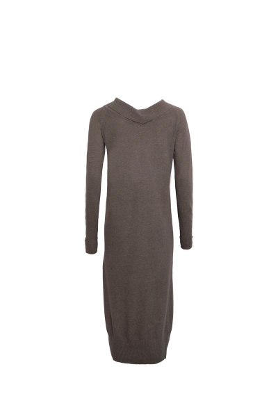 Платье трикотажное на каждый день бежевое в демисезон BURVIN 6414-81 1 - фото 3