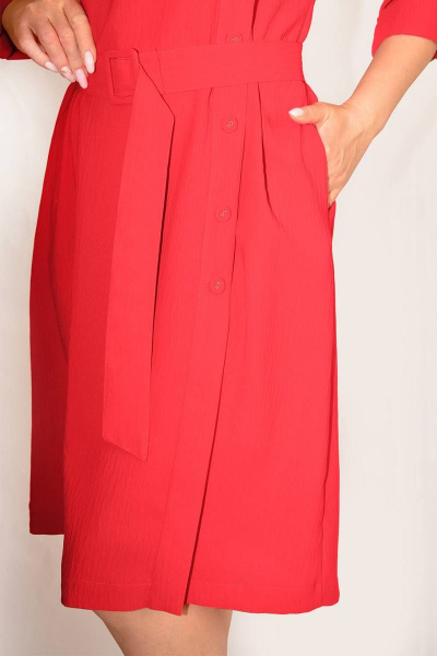 Элегантное платье с асимметричным силуэтом и пуговицами Needle 498/1 - фото 4