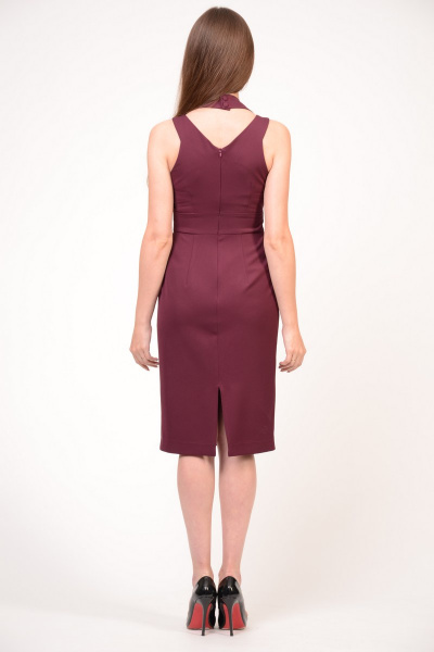 Платье летнее из вискозы с идеальной посадкой Domna 423(164) винный - фото 2