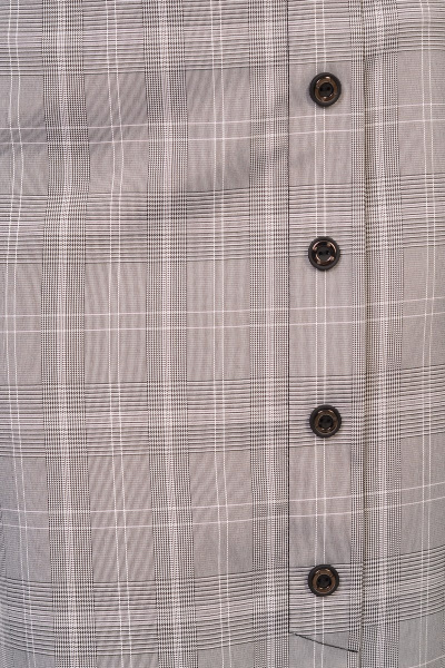 Юбка-карандаш миди из вискозы с шлицей и ремешком для делового стиля Domna 71083(164) серый - фото 5