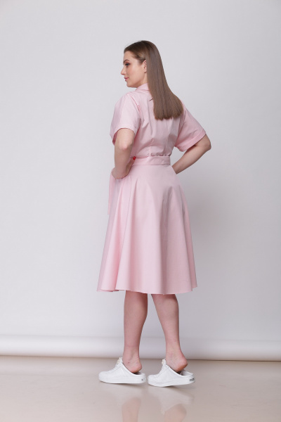 Платье из хлопка с шалевым воротником и пуговицами Anna Majewska 1197 P - фото 2