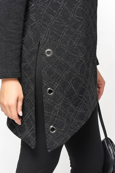 Туника La rouge 9051 серебро-(черный) - фото 5