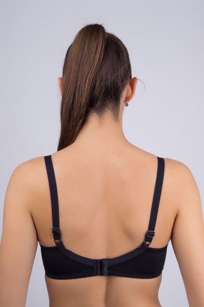 Бюстгальтер на каждый день из текстиля, черный Verally 259-4 черный - фото 3