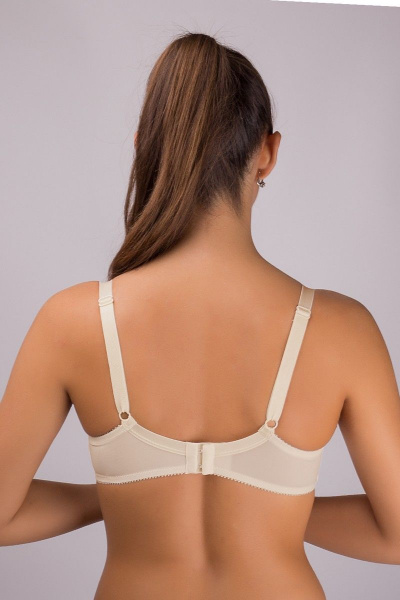 Бюстгальтер на каждый день из кружева и трикотажа белый Verally 259-7 приглушенно-белый - фото 3