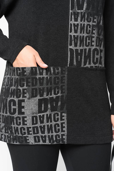 Туника La rouge 3176 буквы-(черный) - фото 5