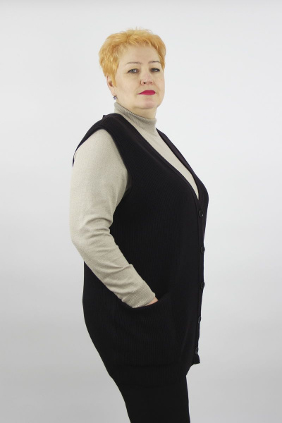 Фиолетовый жилет с боковыми карманами и застежкой Полесье С1234-21 1С1227-Д43 170,176 ежевичный - фото 2