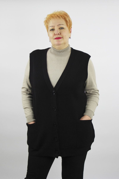 Фиолетовый жилет с боковыми карманами и застежкой Полесье С1234-21 1С1227-Д43 170,176 ежевичный - фото 1