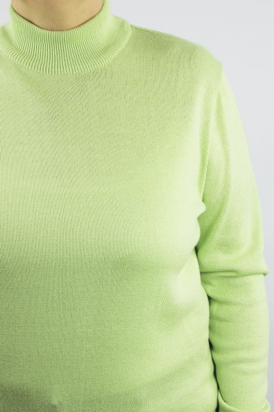 Демисезонный зеленый свитер с втачным рукавом и высокой стойкой Полесье С3632-21 1С1230-Д43 170,176 маргарита - фото 4