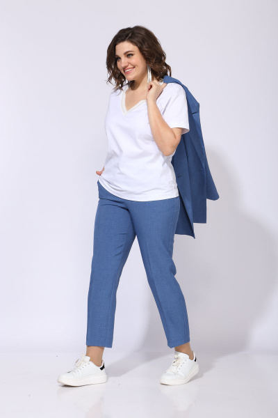 Брюки, жакет ANASTASIA MAK 603а голубой - фото 4