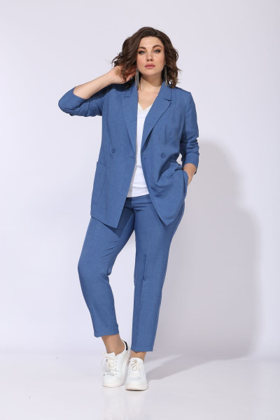 Брюки, жакет ANASTASIA MAK 603а голубой - фото 1