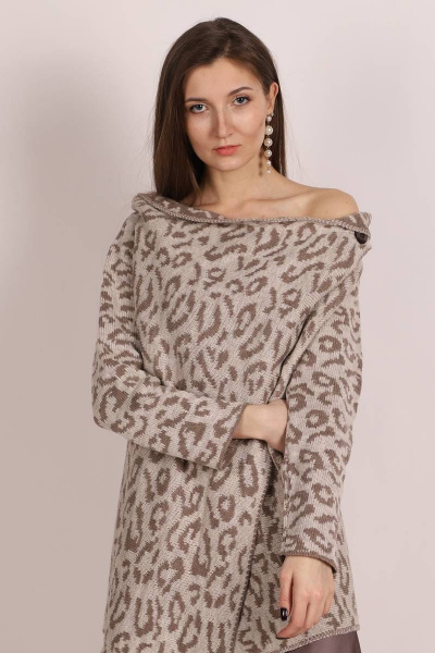 Кардиган Romgil 190ТЗ (170)светло-бежевый,коричневый - фото 1