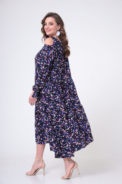 Платье ANASTASIA MAK 988 синий - фото 6